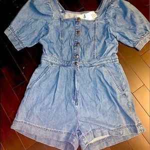 Denim romper